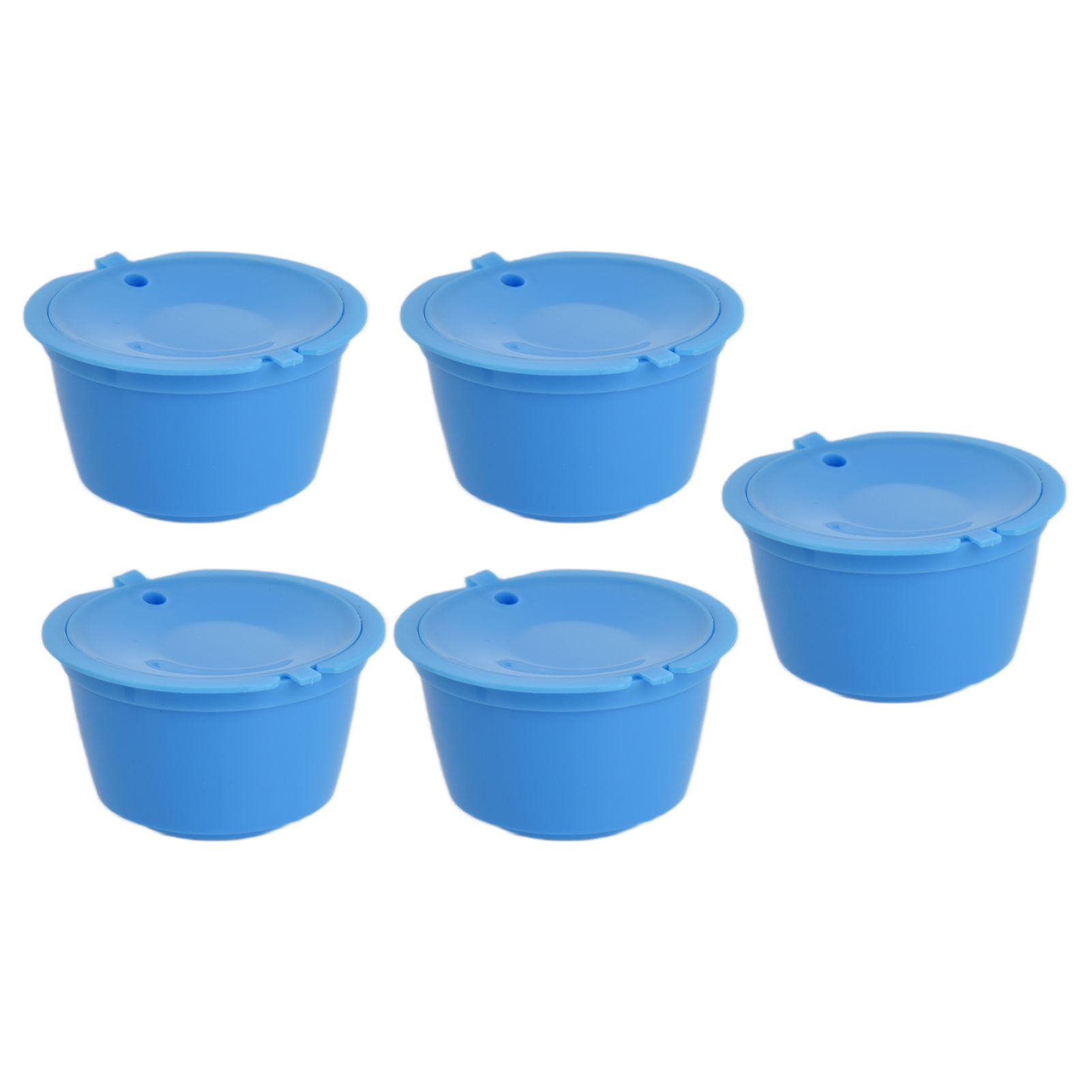 5Pcs 50ml Coffee Capsule Reusable Coffee Filter Cup with Spoon for DOLCE GUSTO Coffee MachineBlue โ image 5