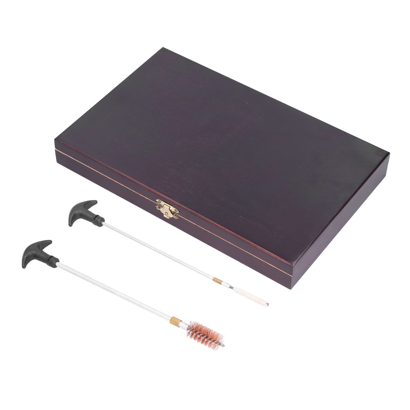 Gun Cleaning Kits Prevent Scratches Easily Storage Electrical Maintenance Cleaning Brush for AutomobileGK06 Aluminum Rod Wooden Box Set 24 Woolly โ image 6