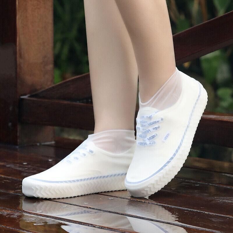 Shoe Cover Waterproof Silicone Non Slip Rain Water Rubber Foot Boot Overshoe S - Black โ image 6