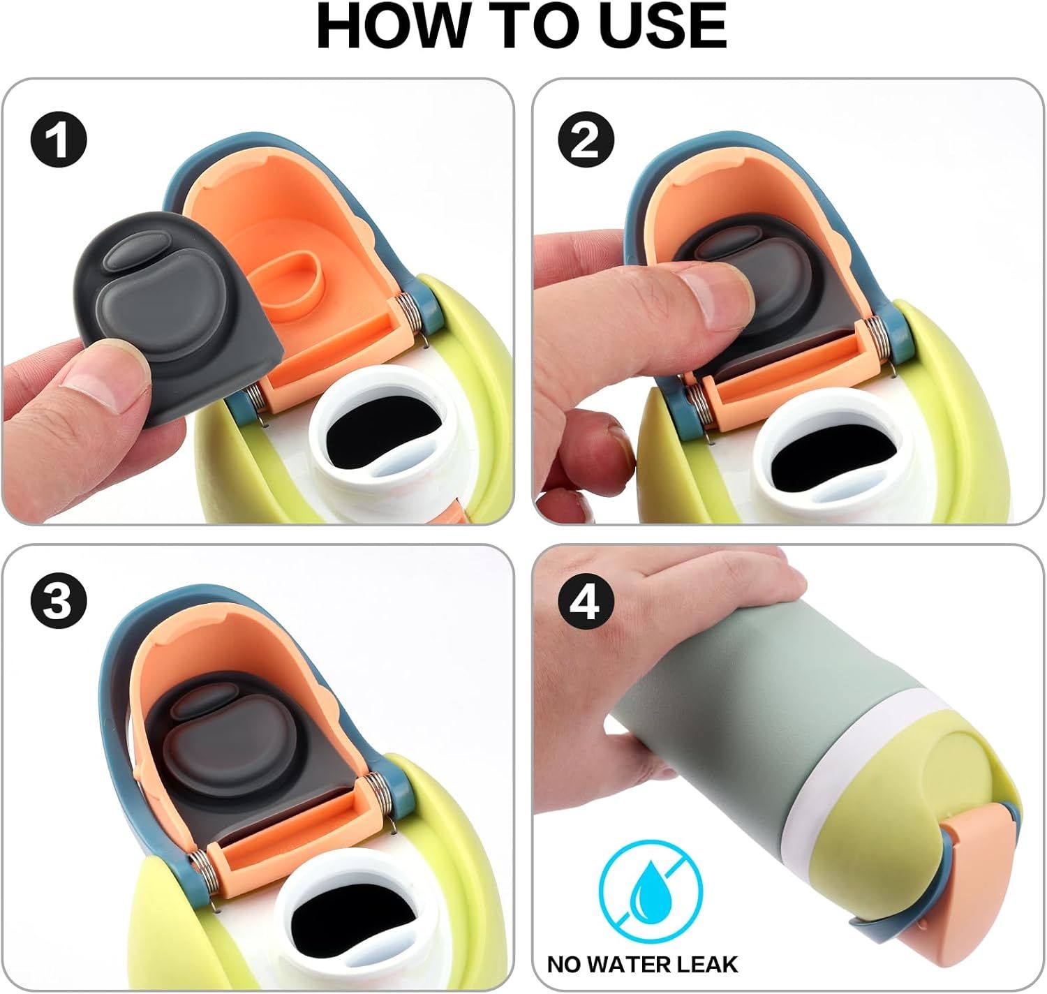 Rubber Seal Replacement Stopper,Silicone Cap Insert, Compatible with Owala Freesip Spout Lid-4 Pack Gasket Stopper Replacement Parts β image 4