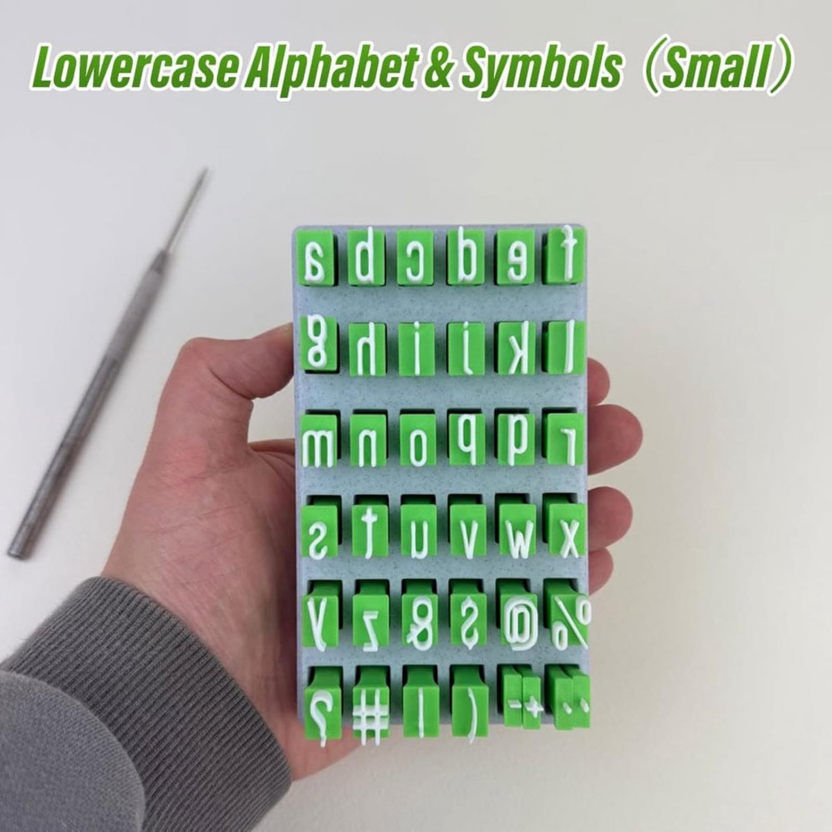 Alphabet Stamps – Lowercase letters, for clay pots/fondant, DIY, 26 alphabet book — image 4