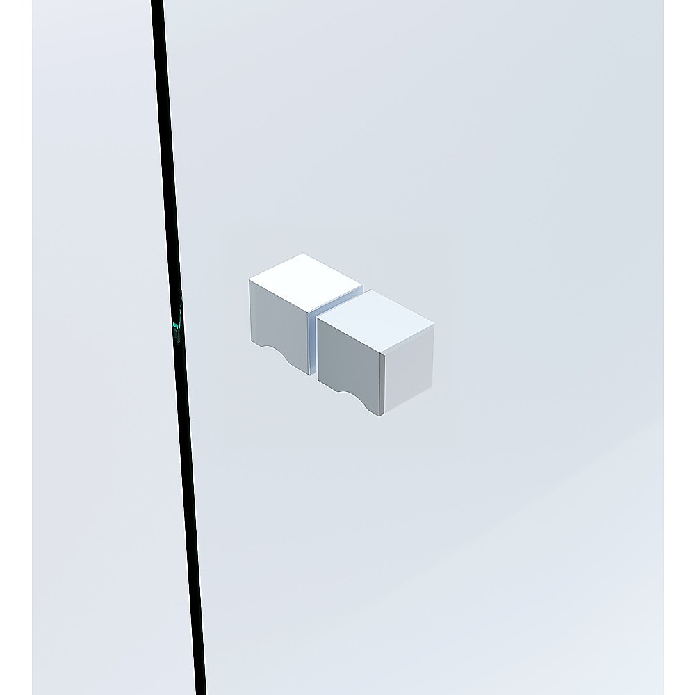 Brass Shower Door Square Knob Handle in White — image 2