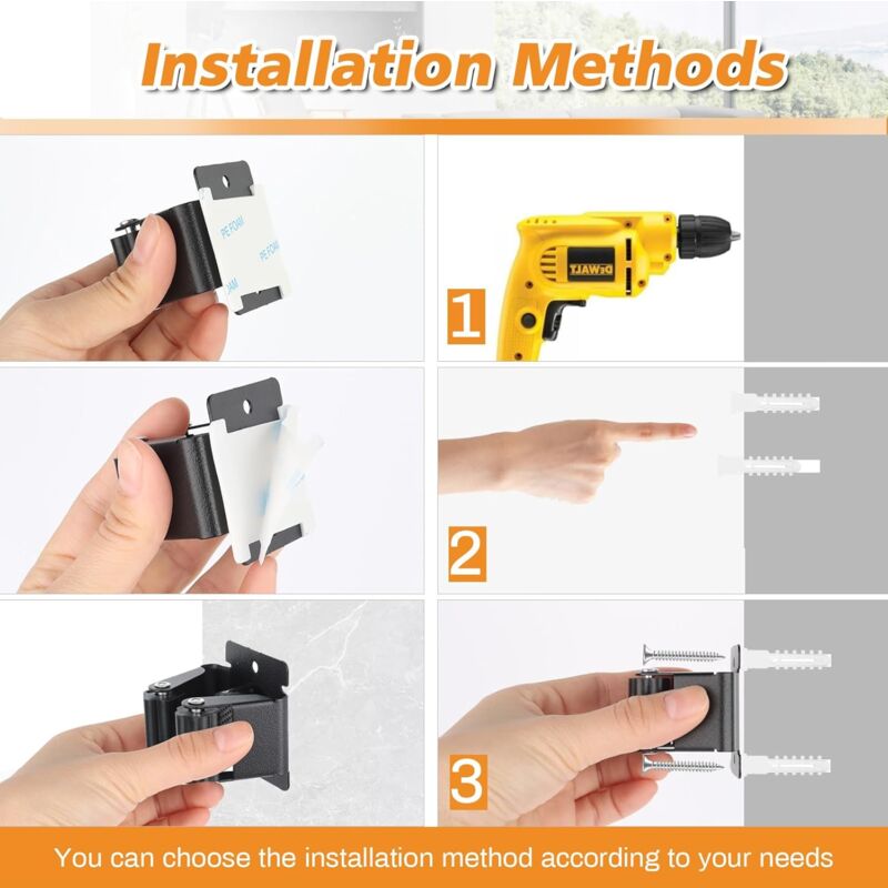 6 Pieces Mop Holder, Wall Mounted Mop Hanger, Mop Holders For Bathroom, Kitchen, Garden, Garage, Office โ image 3