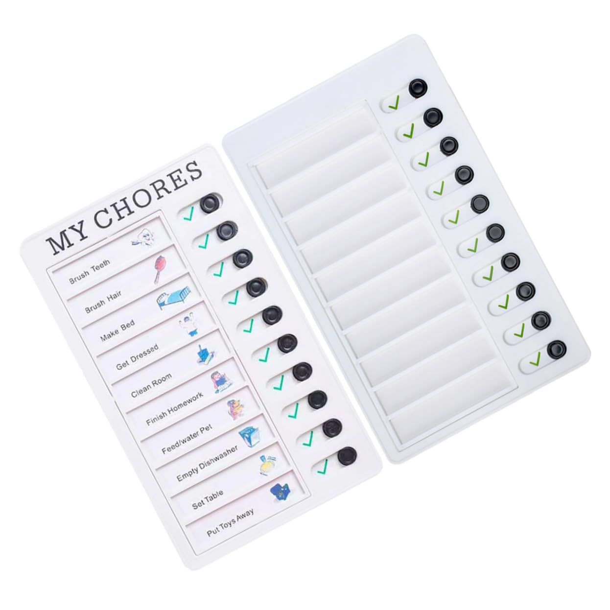 2pcs Behavior Chart Convenient Chore Chart Time Manage Planner Chore Chart for Adults Memo Planning Board Multi-Functional