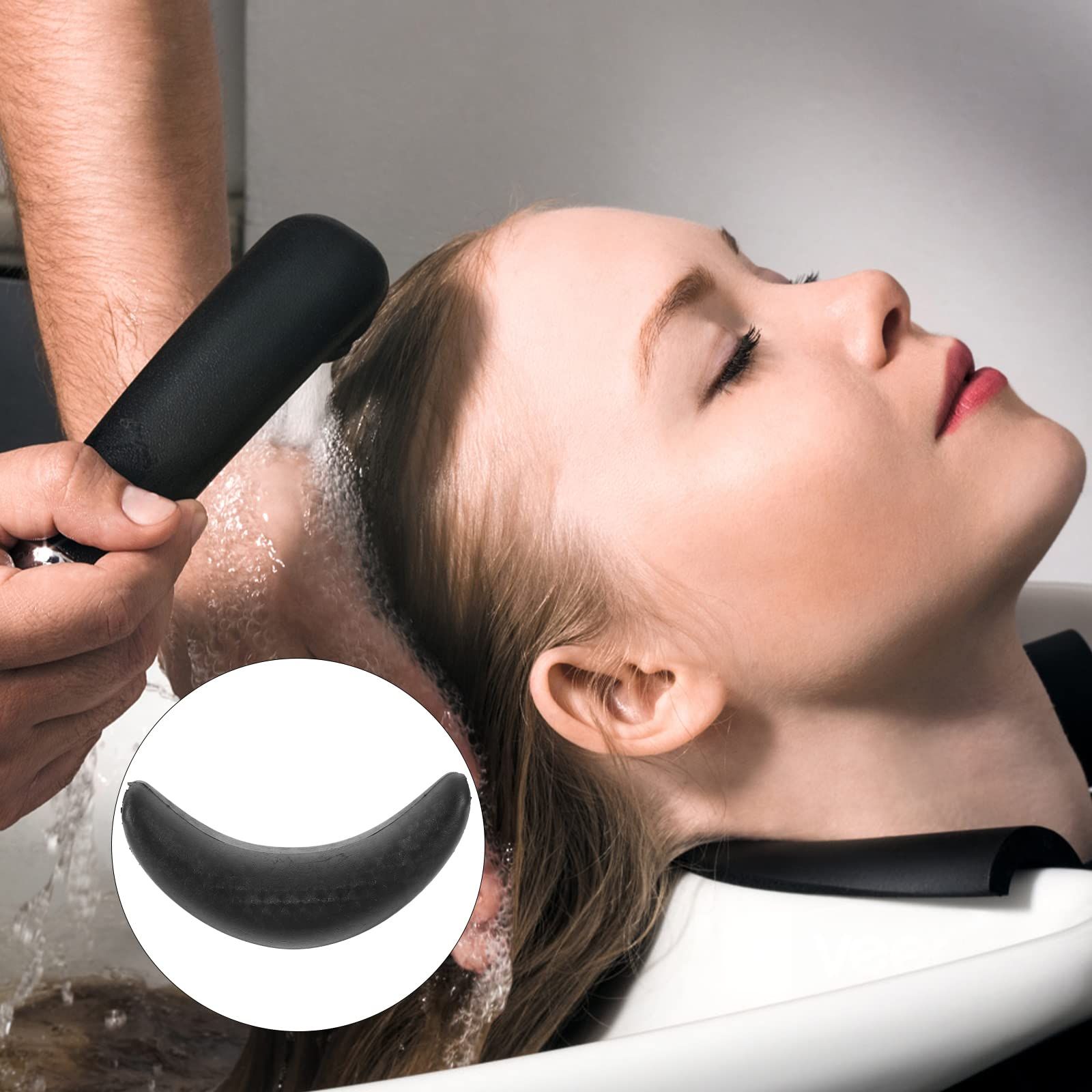 Shampoo Bowl Gel Neck Rest Silicone Hair Wash Gel Neck Pillow Salon Hair Shampoo Bowl Gripper for Hairdressing Hair Washing — image 4