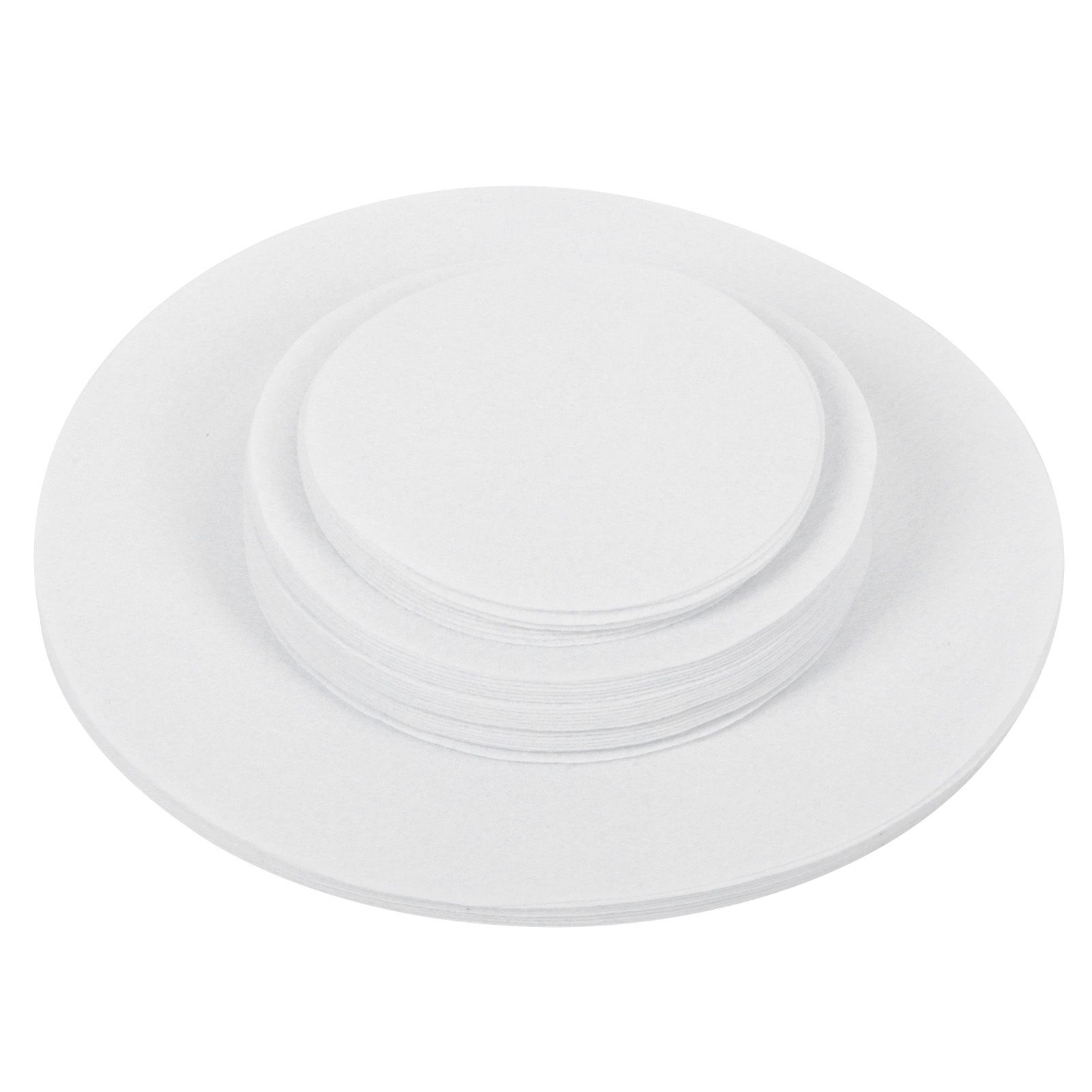 Felt Dish Protection Pad AntiFriction Storage Separator Insulation Mat Food Plate Porcelain Divider(White 48PCS) — image 2