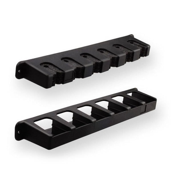 Wall Mounted 6-Slot Fishing Rod Rack, Horizontal Fishing Pole Storage Holder, Heavy Duty Plastic Fishing Rod Wall Organizer with Complete Mounting β image 2