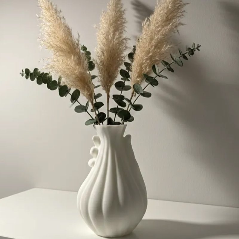 A Gentle Embrace from 3D Printing - White Vase โ image 2