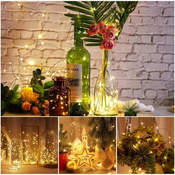 LED String Lights 50m Warm White 500 LEDs IP44 Waterproof Remote Control 8 Modes for Christmas Tree Outdoor Wedding Party Decoration — image 3