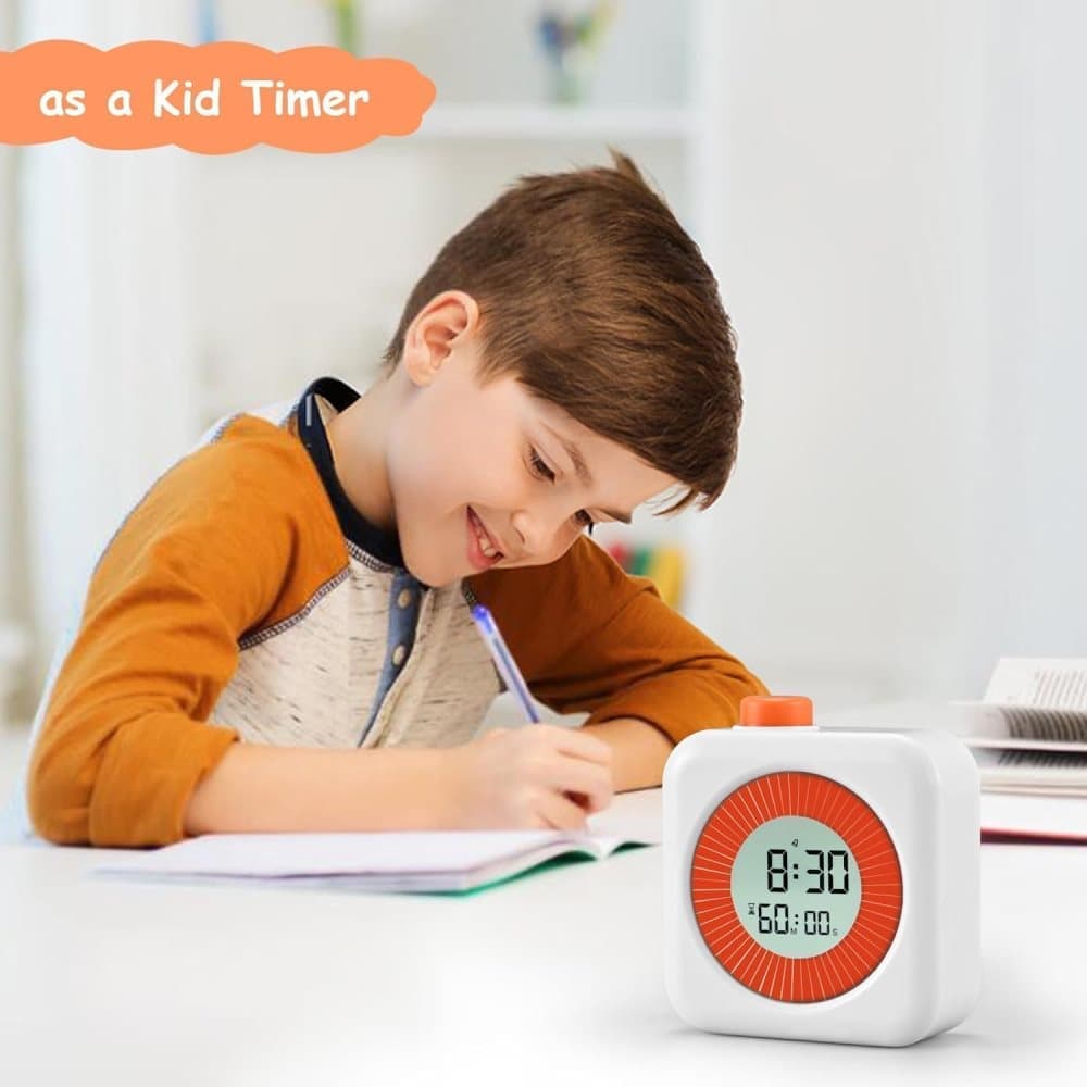 60 Minutes Digital 3-in-1 Timer with Clock and Alarm, White — image 3