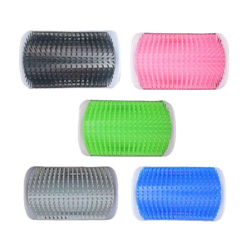 Pet Cat Self Massage Brush Comb Scratcher Wall Corner Self Groomer Grooming Toys - Pink โ image 3