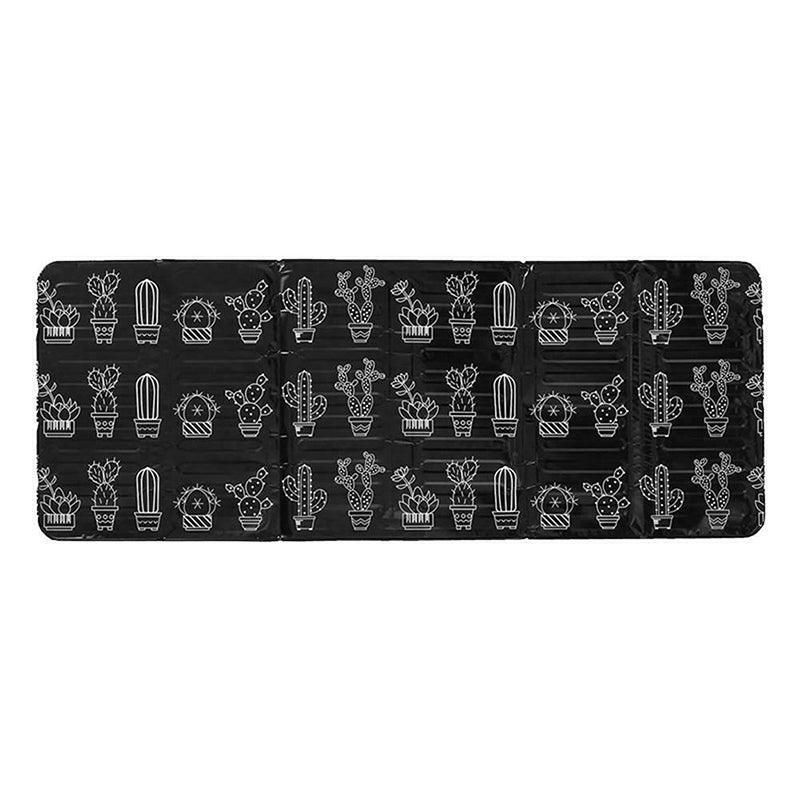 Kitchen Oil Splash Guard Wall Foil Protector Stove Cover Removable Baffle Screen - Black Cactus