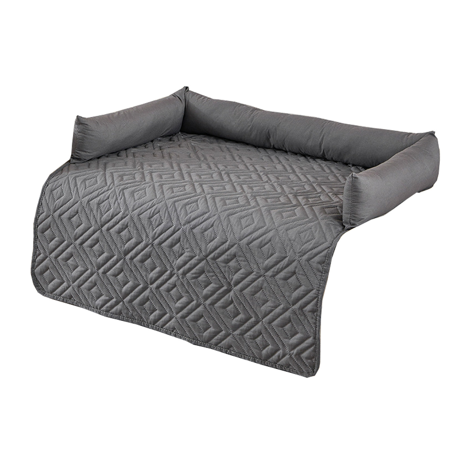 75 × 75CM Brown Waterproof & Scratch-Resistant Pet Sofa Protector Mat with Pillow | Cat & Dog Bed, Washable, All-Season — image 2