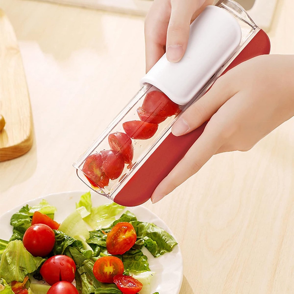 2-Piece Slicer - Tomato Slicer - Fruit Slicer - Grape Cutter - Strawberry Slicer - Salad Slicer - Multifunctional Slicer - Kitchen Utensil - Kitchen Tool — image 2