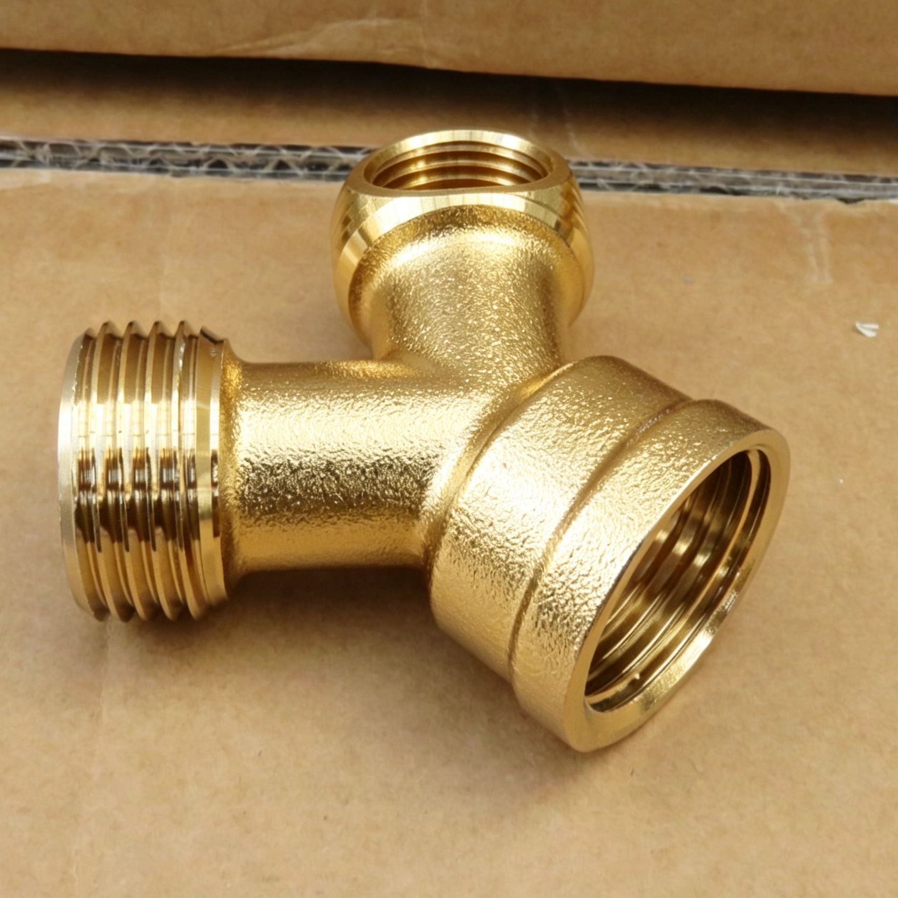 3/4" Brass Tee Joint Adapter For Sprayer & Dishwasher 4pcs — image 3