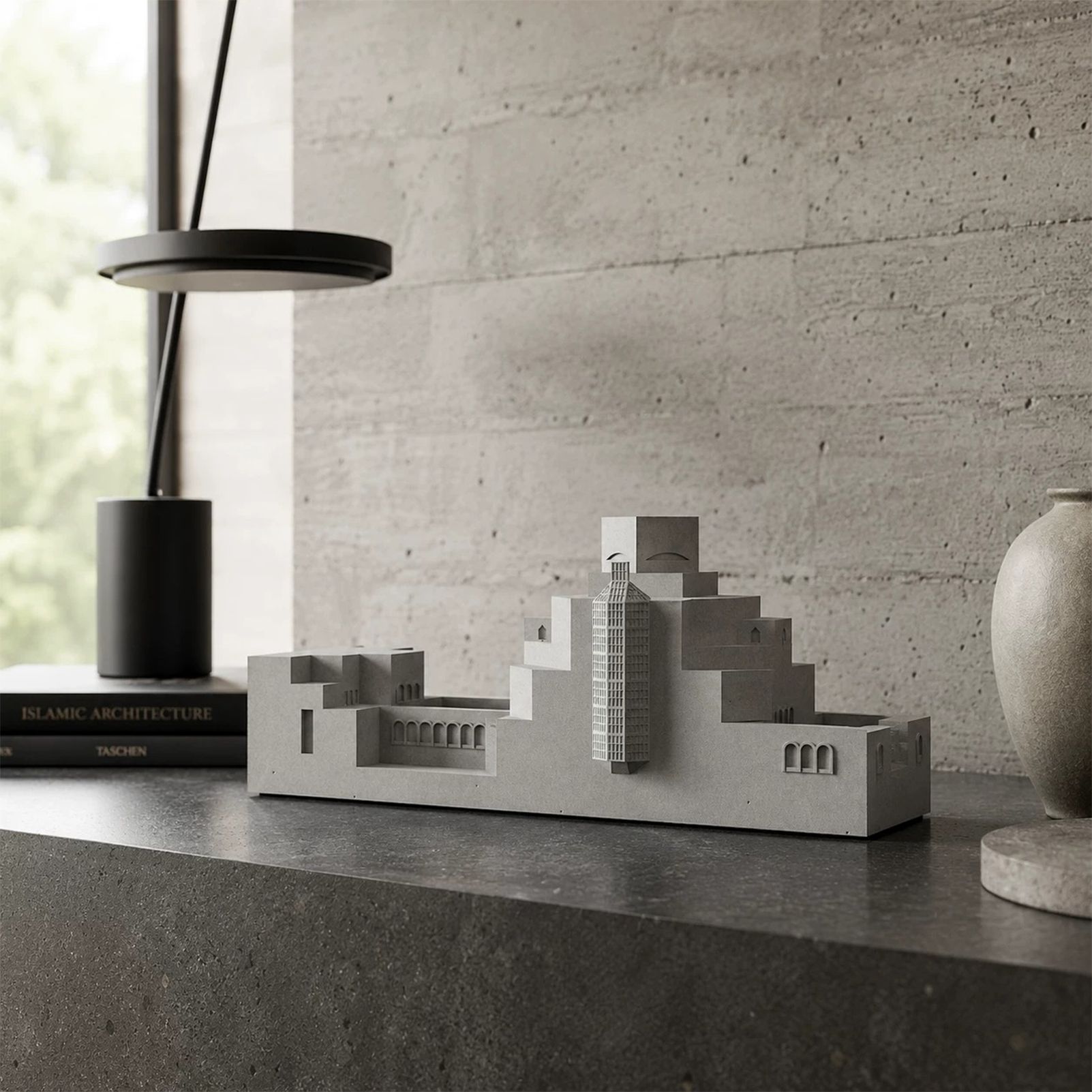 Museum of Islamic Art Doha Concrete Model Architectural Replica Sculpture & Desktop Decor(Grey) — image 4