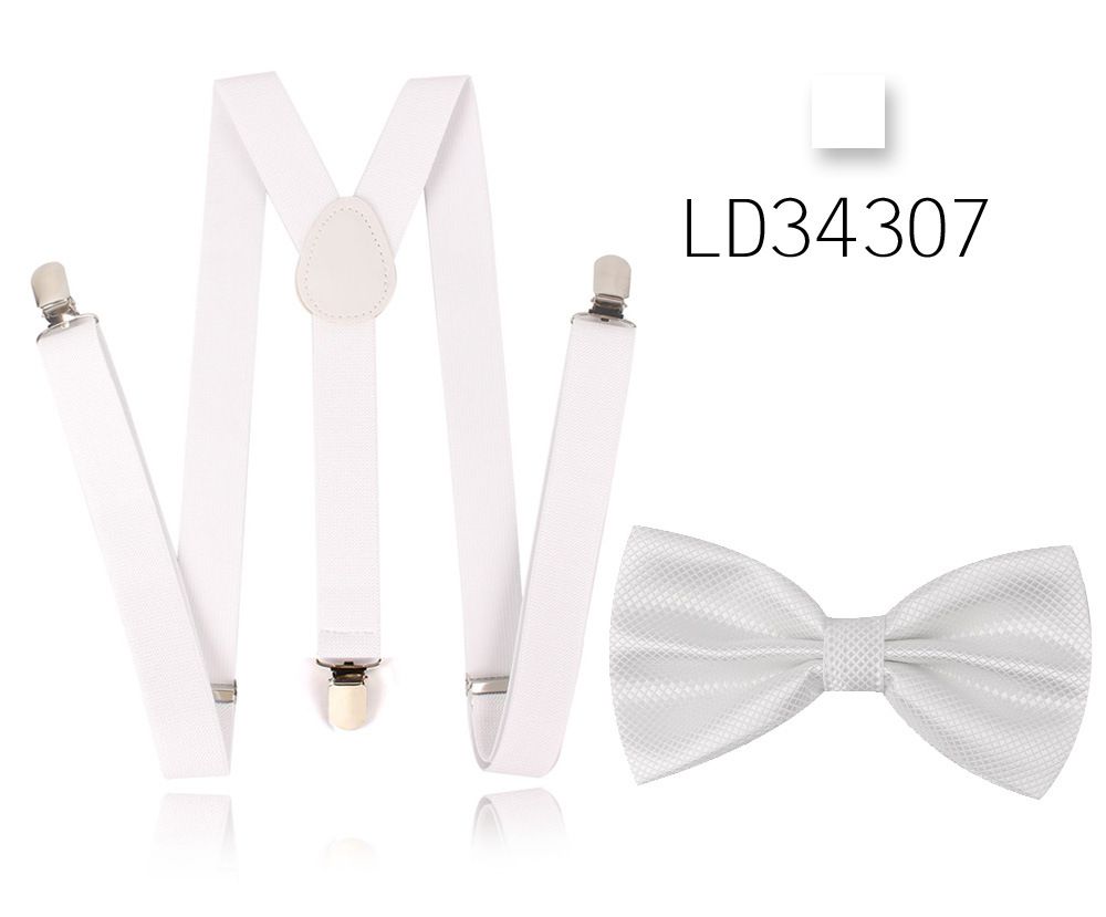 Adult Polyester Suspenders Bow Tie Set 2.5cm LD34307