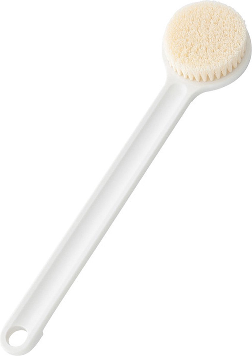 Bath brush - Back brush - Long-handled bath brush - Skin brush - Shower brushes - Bath/shower accessories - shower scrub brushes - white - PP - 37*7.5*2cm