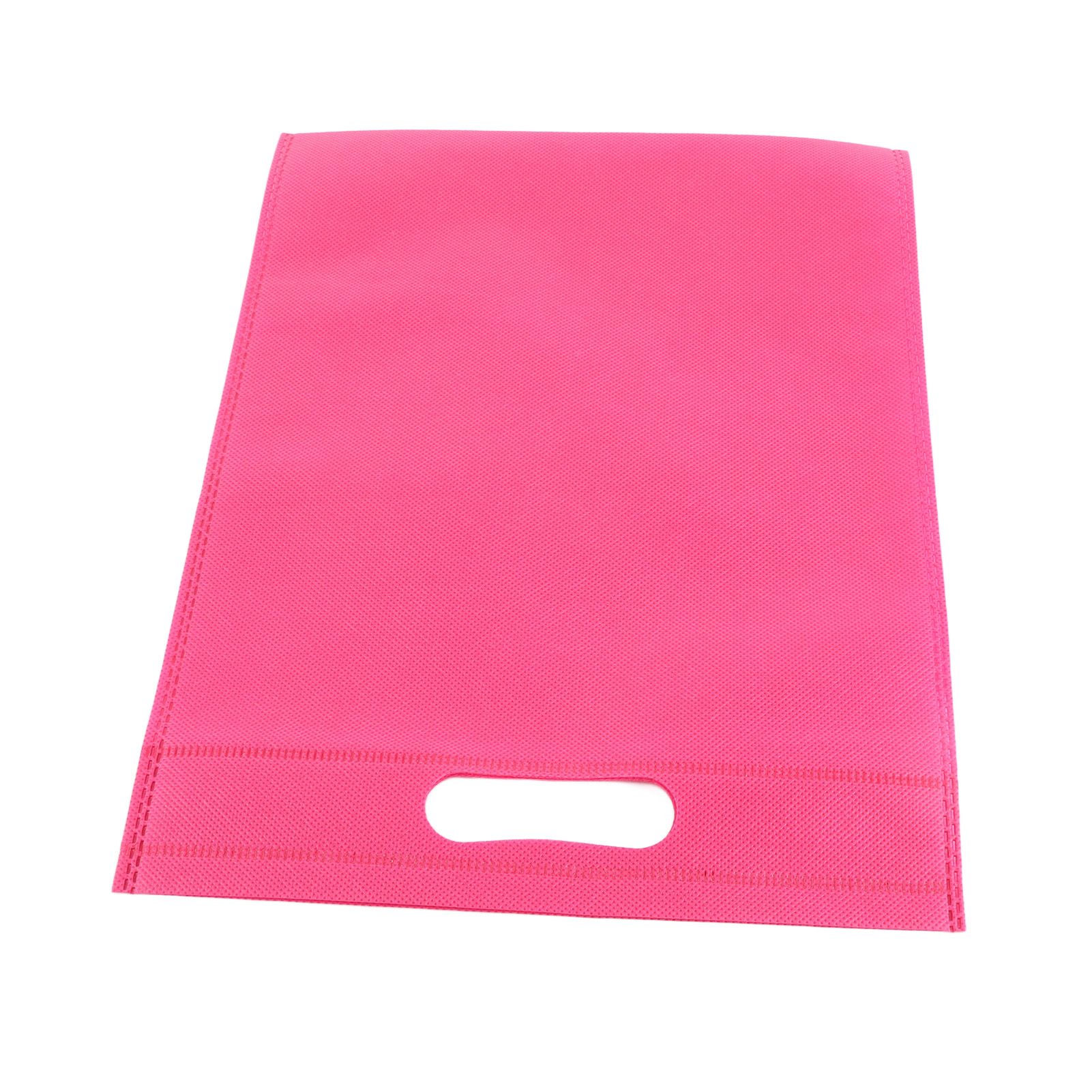 50Pcs Die Cut Non Woven Bags Eco Friendly Flat Mouth Tote Bags Non Woven Fabric Garment Bags Rose Red 25x35cm/9.8x13.8in โ image 6