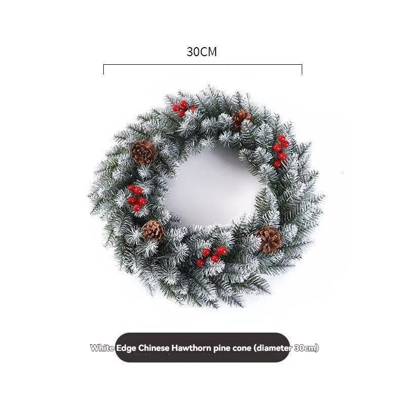 Christmas wreath, artificial wreath, red berries, pine cones, 30CM wreath, Christmas decoration, festive home decor, wreath for door, holiday centrepiece - Red — image 4