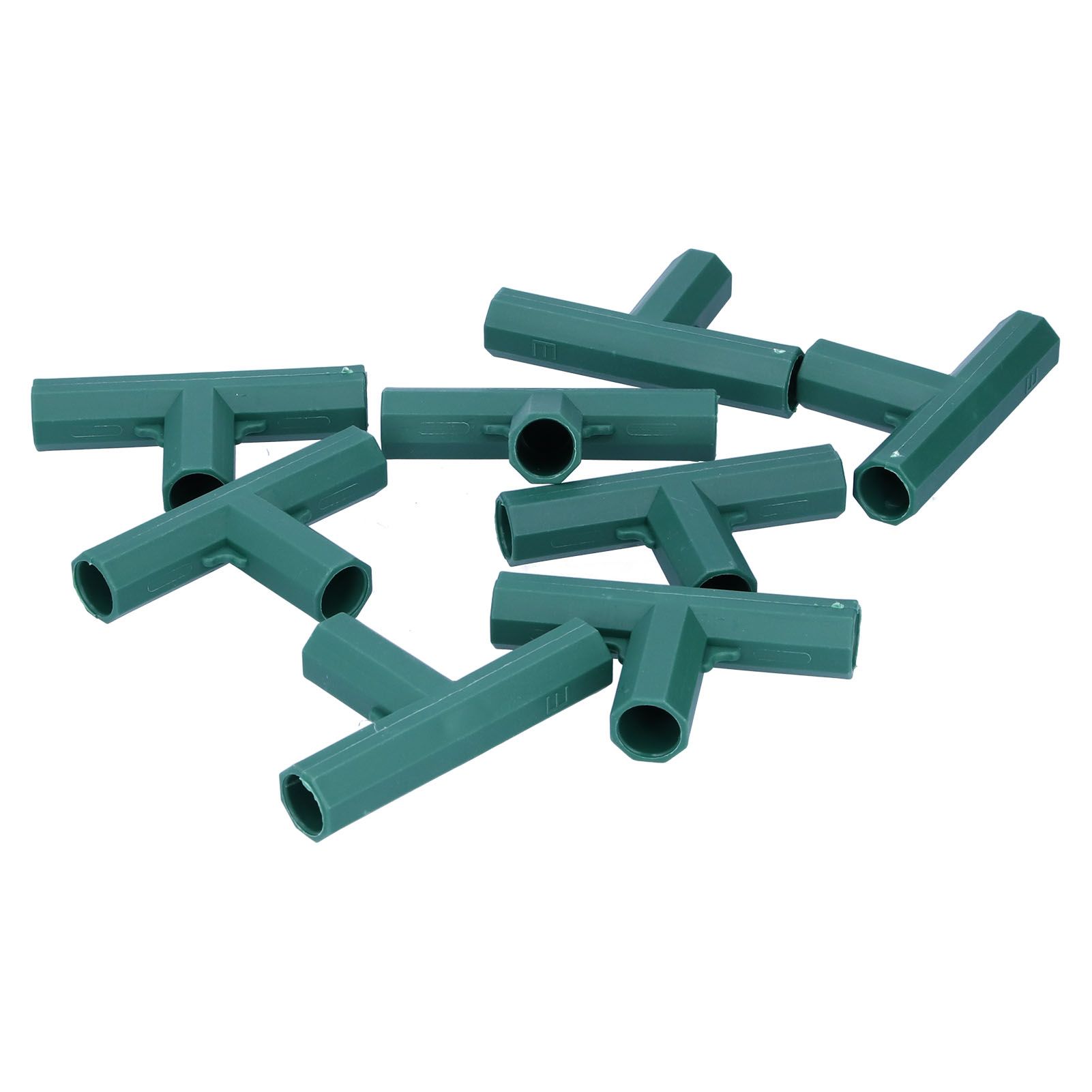8Pcs T shape Connector DIY Plant Stake Joint Tee Adapter for 16mm Garden Plant Support — image 2