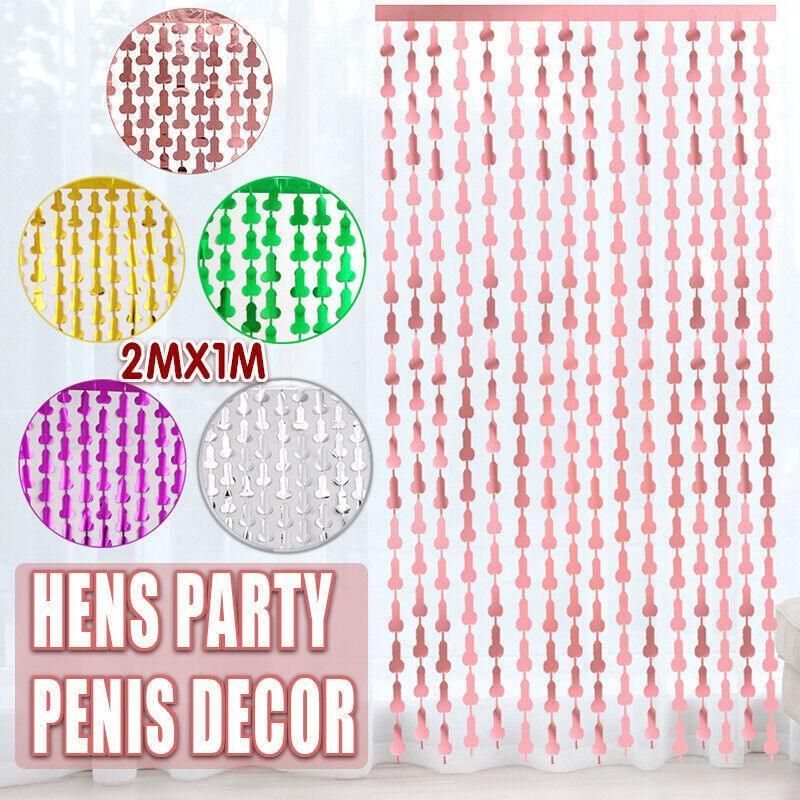 Metallic Tinsel Curtain 2m x 1m Hens Party Backdrop Foil Fringe Hanging Decor - Green — image 2