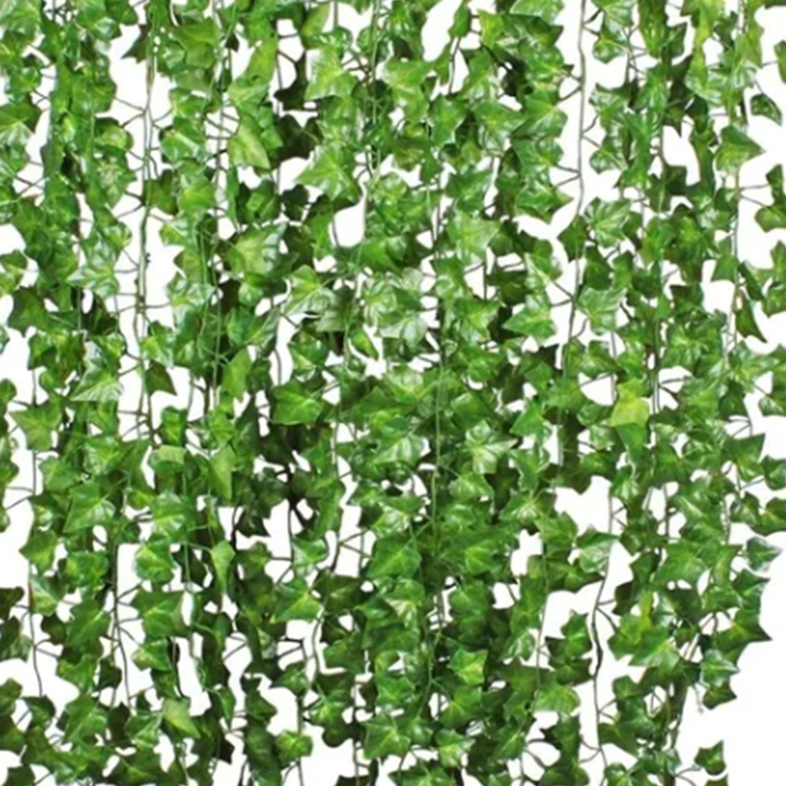 Simulated Ivy Cane Creeper Ivy Decorative Green Plants Ceiling Artificial Vine Eucalyptus Leaves 12PCS — image 2