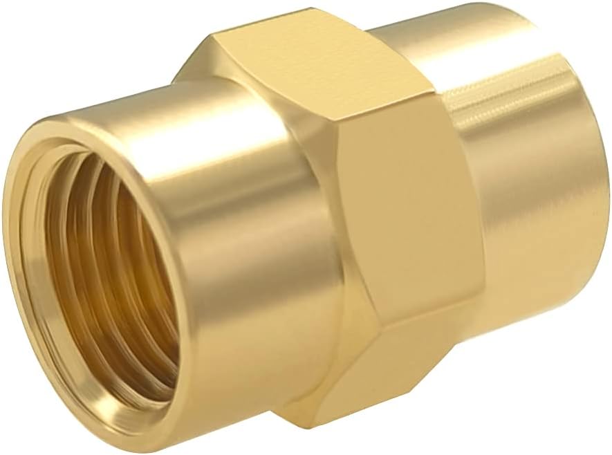 10PCS Brass Coupling 1/4" x 1/4" NPT Female Coupler Hex Head Pipe Fitting — image 4