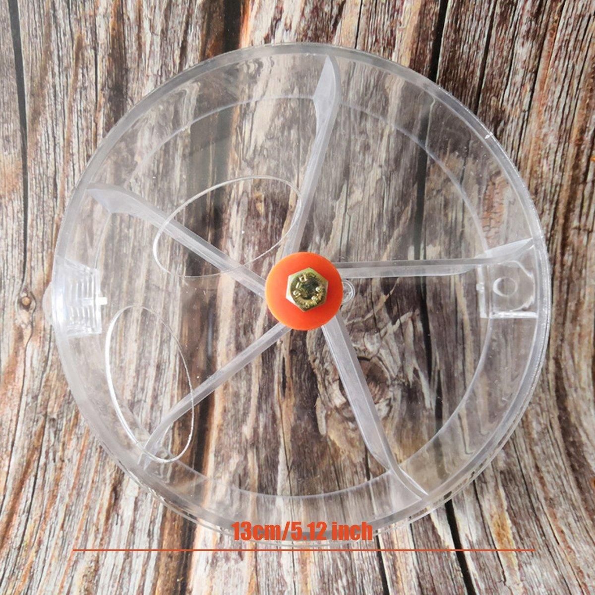 Parrot Foraging Toy Bird Chew Wheel Food Dispenser Divider Box Cage Accessory - Transparent — image 4