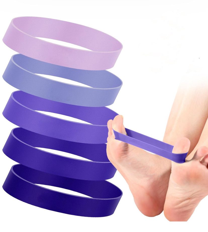 Lush Finger Tension Ring Bunion Corrector Set Dark purple finger tension ring arch training belt 15-20lbs