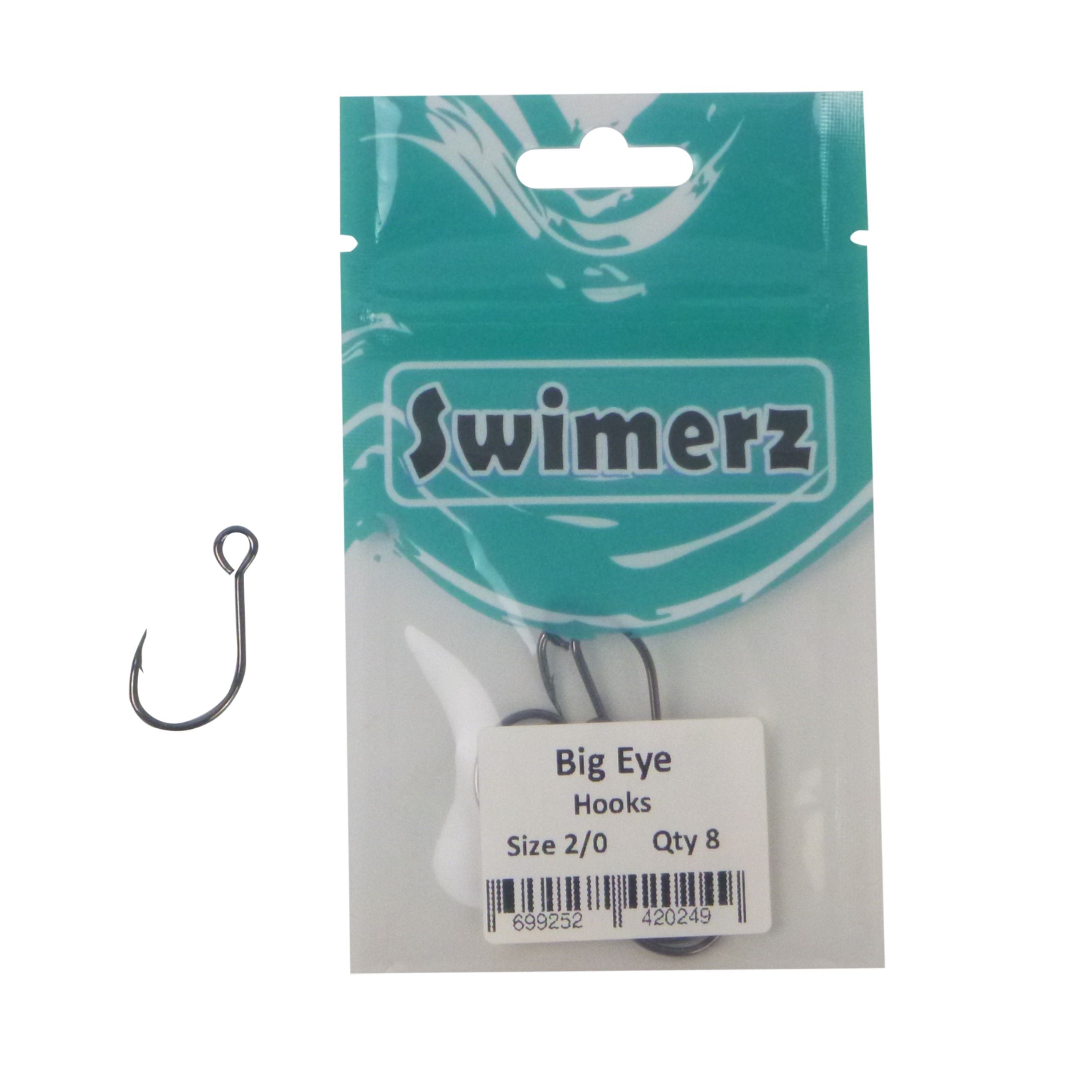 Swimerz Big Eye Inline Lure Hooks, Size 2/0, 8 Pack — image 2