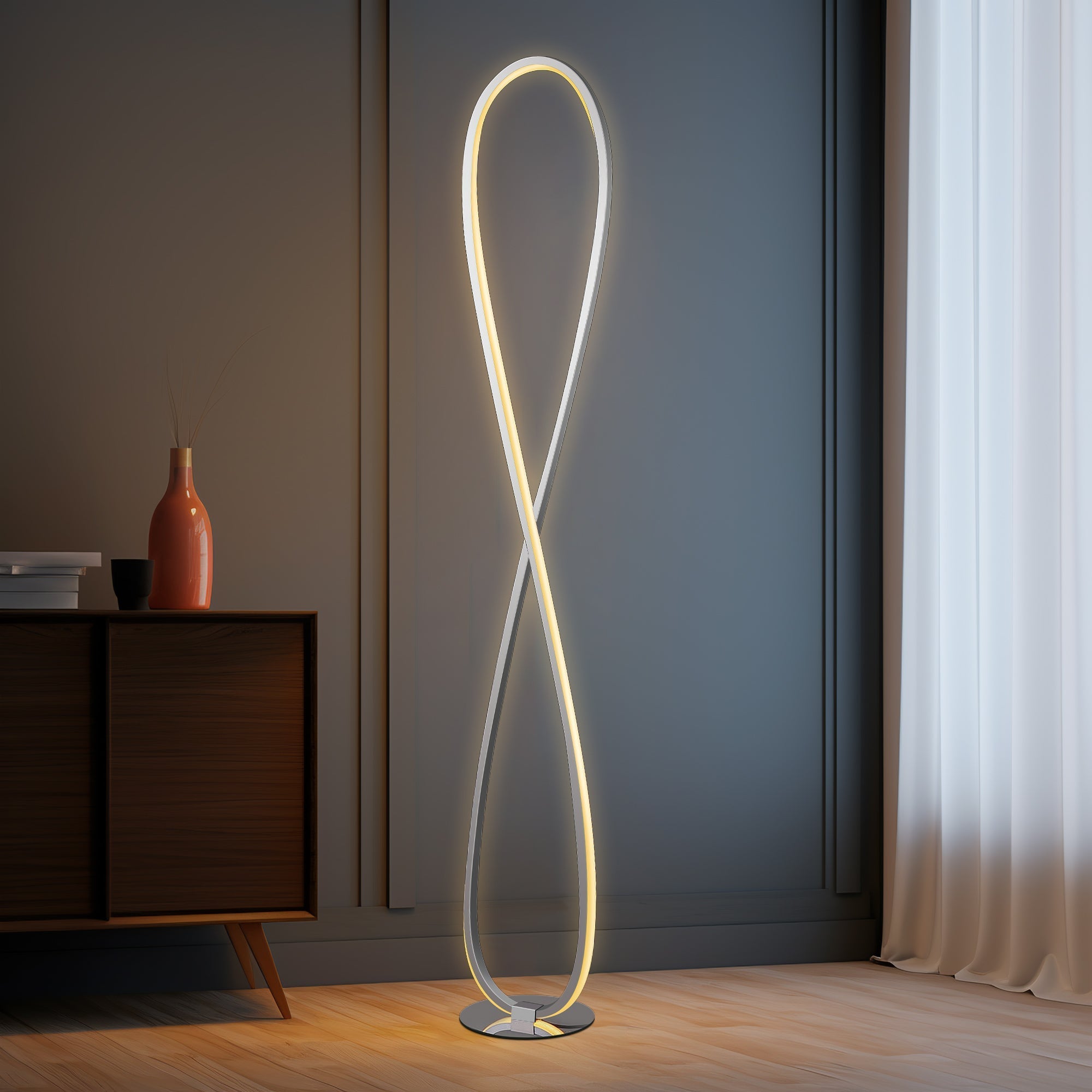 Infinite LED Floor Lamp - Chrome โ image 2