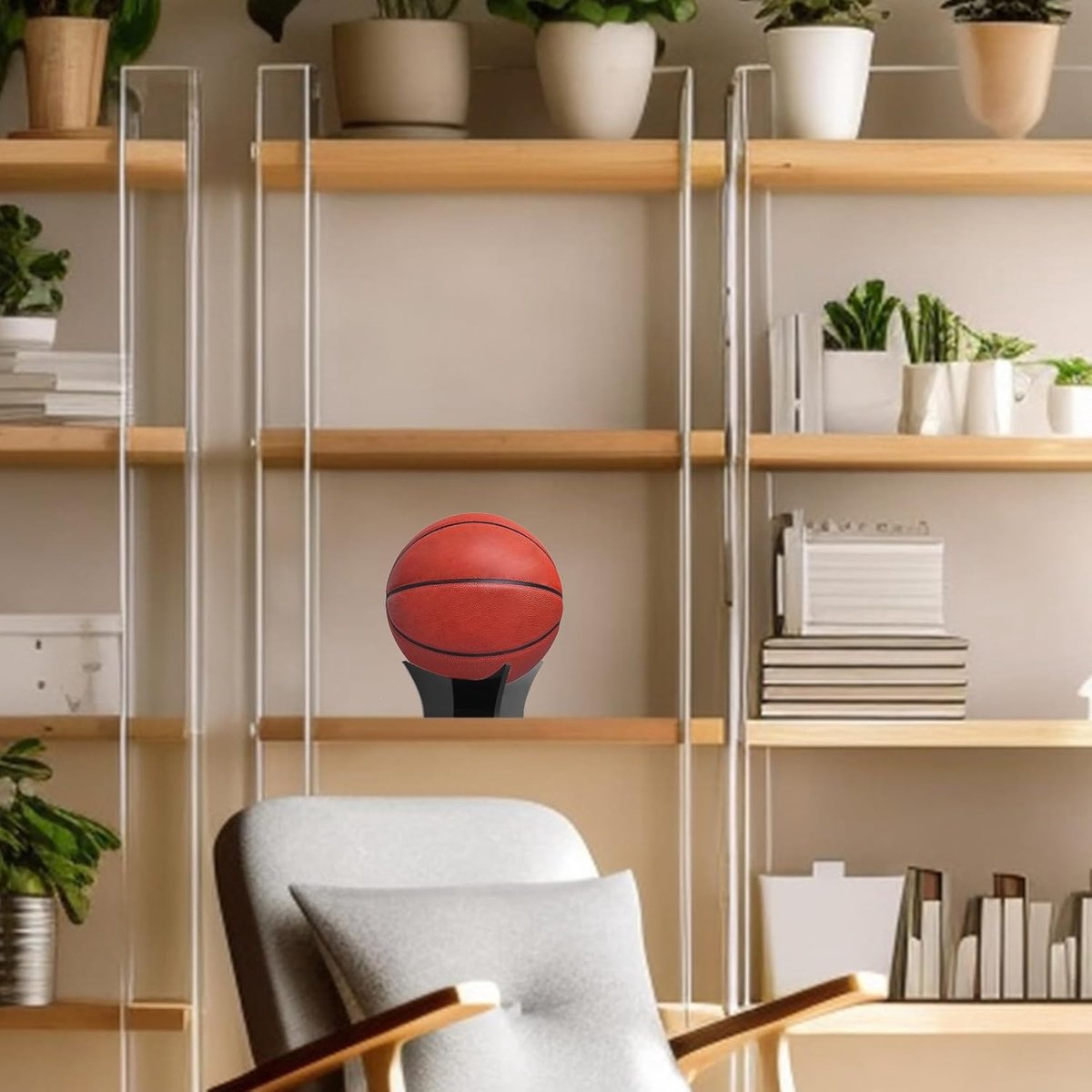 4 pieces - Ball holder - Ball rack - Ball stand - Acrylic ball rack - Ball storage rack - Display rack - football stand - ball holder - acrylic sports ball — image 2
