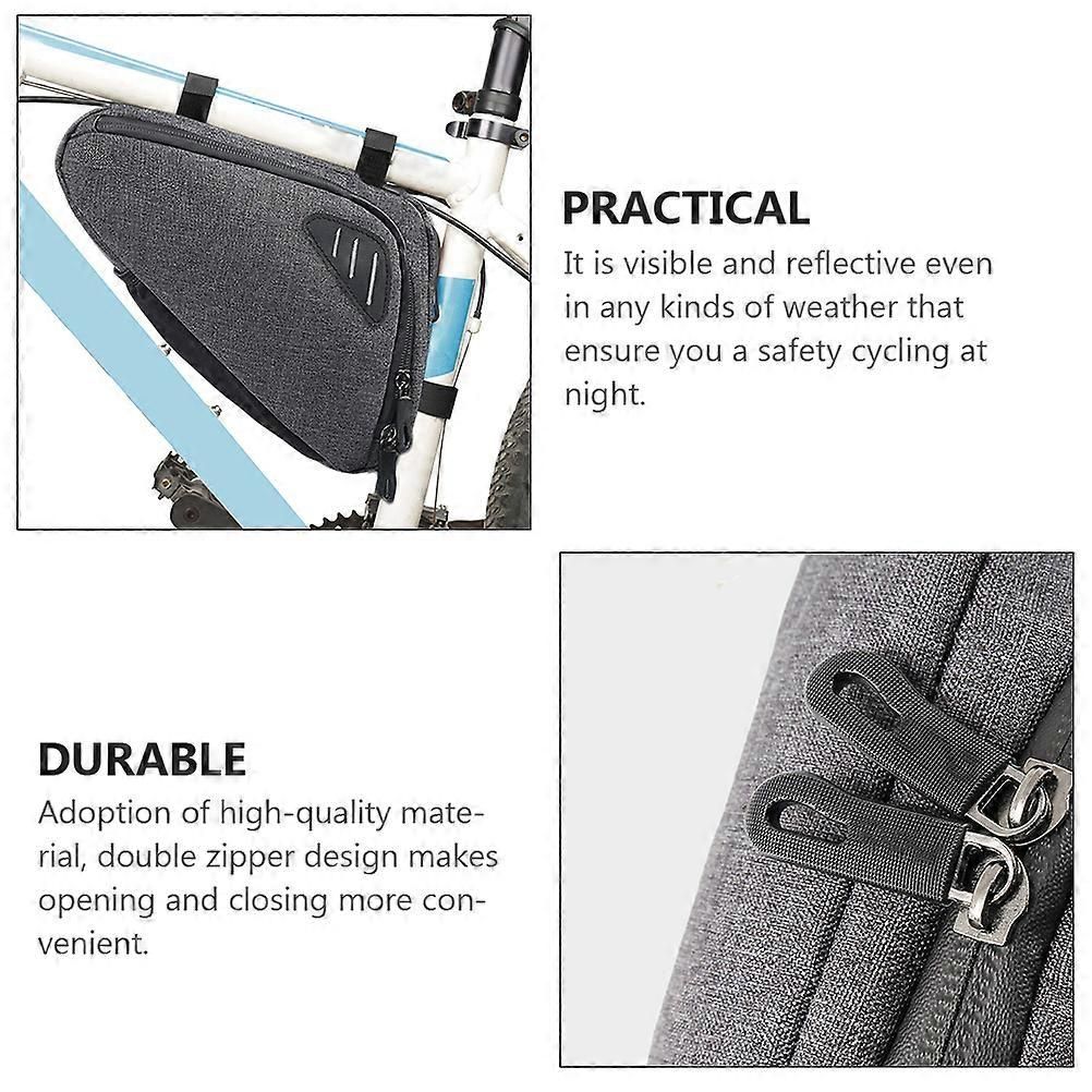 1Pc Bike Front Frame Storage Bag Bike Accessories Bike Saddle Bag โ image 5