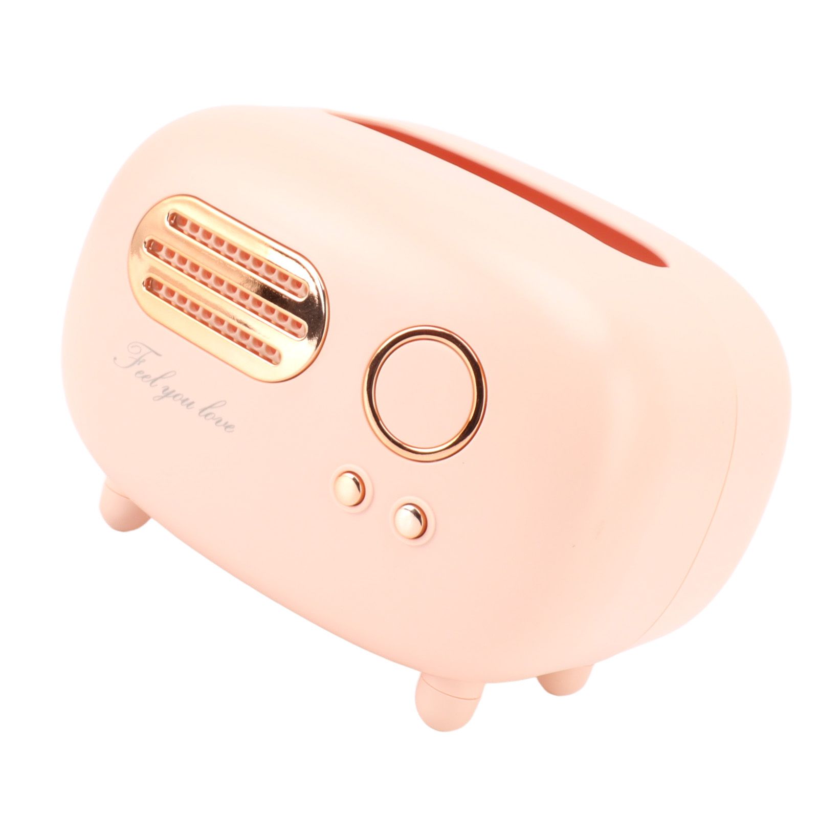 Retro Radio Shape Tissue Cover Box Vintage Radio Tissue Box for Bathroom Living Room Bedroom Nightstand Desk Table Pink โ image 4
