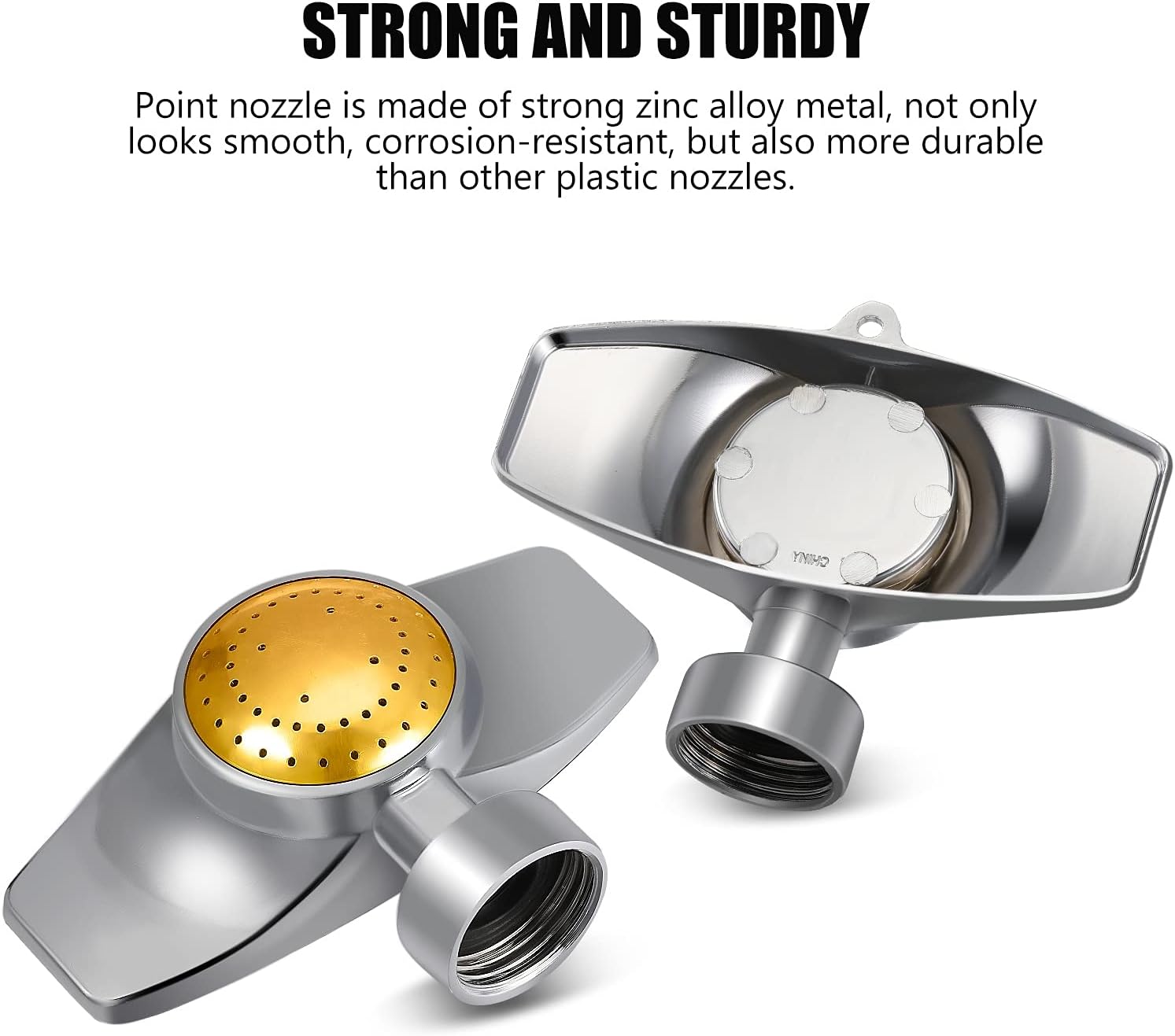 3 Pieces Metal Spot Sprinkler Circle Pattern 3/4 Inch Internal Thread Adjustable 360 Degree Square for Small Area Yard Lawn Garden Watering โ image 4