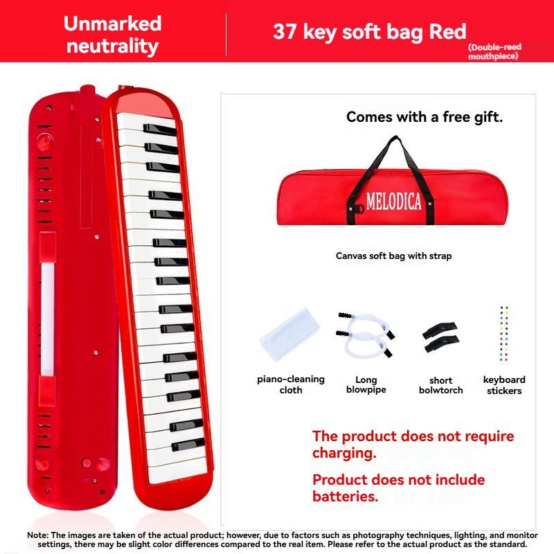 37-key mouth blown pipe, classroom musical instrument, blowing nozzle, base support, drainage function, Australian music education, classroom pipe with โ image 2