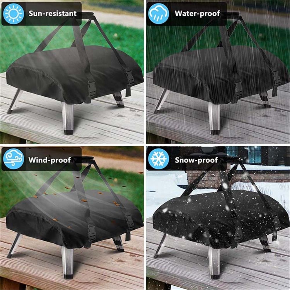 Outdoor Pizza Oven Cover Handheld Convenient Gas Oven 420D Oxford Dustproof and Waterproof Cover(63*41*16CM) — image 4