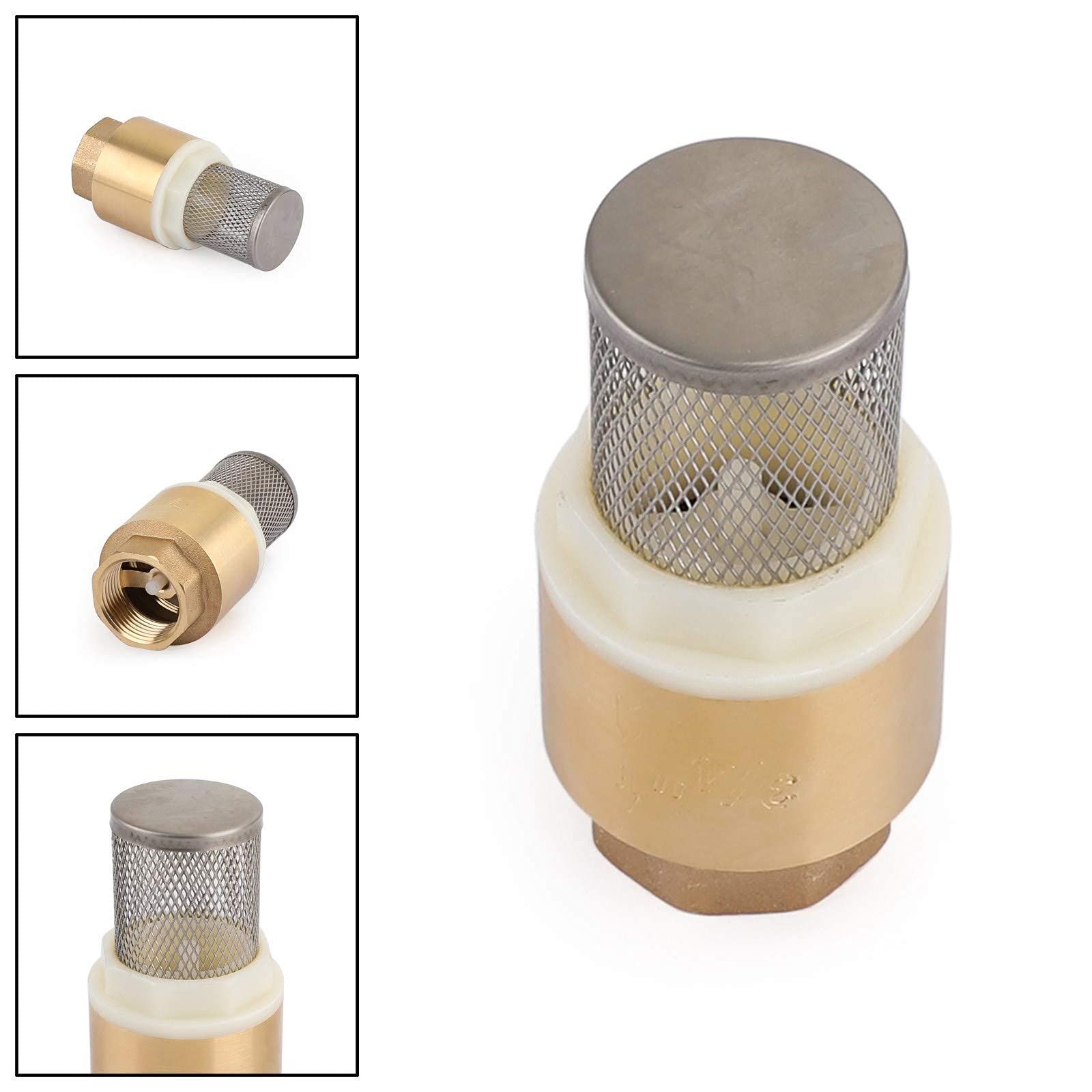 Brass Foot Valve, Water Pump Bottom Valve, Check Valve with Filter, Foot Valve Filter No Return Valve Foot Valve Strainer-6分 DN20 — image 5