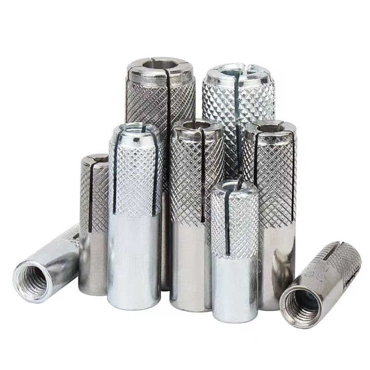 (20 pcs) 3/8"-16 Premium Zinc Plated Carbon Steel Drop in Anchors Assortment, Knurled Drop-in-Anchor for Solid Concrete, Internal Forced Expansion Screw Bolts โ image 4