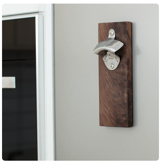 Magnetic Wall Mounted Bottle Opener with Cap Collector โ image 2