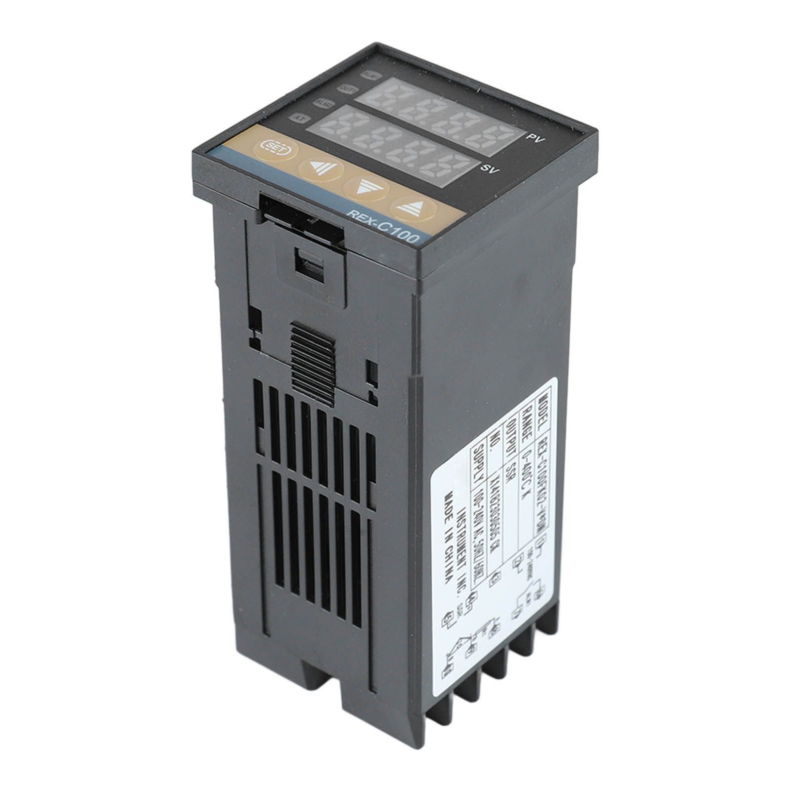 PID Temperature Controller Kit REX C100 Digital PID Temperature Controller with Solid State Relay 100‑240V REX C100FK02 V DN SSR DK — image 3
