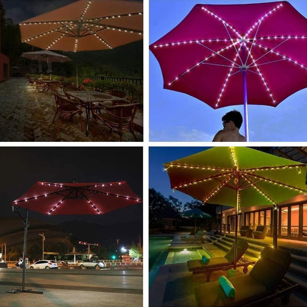 Solar Parasol Lighting with Remote Control 104 LED 8 Modes Fairy Lights Umbrella Light for Patio Outdoor and Indoor Decorative Light โ image 4