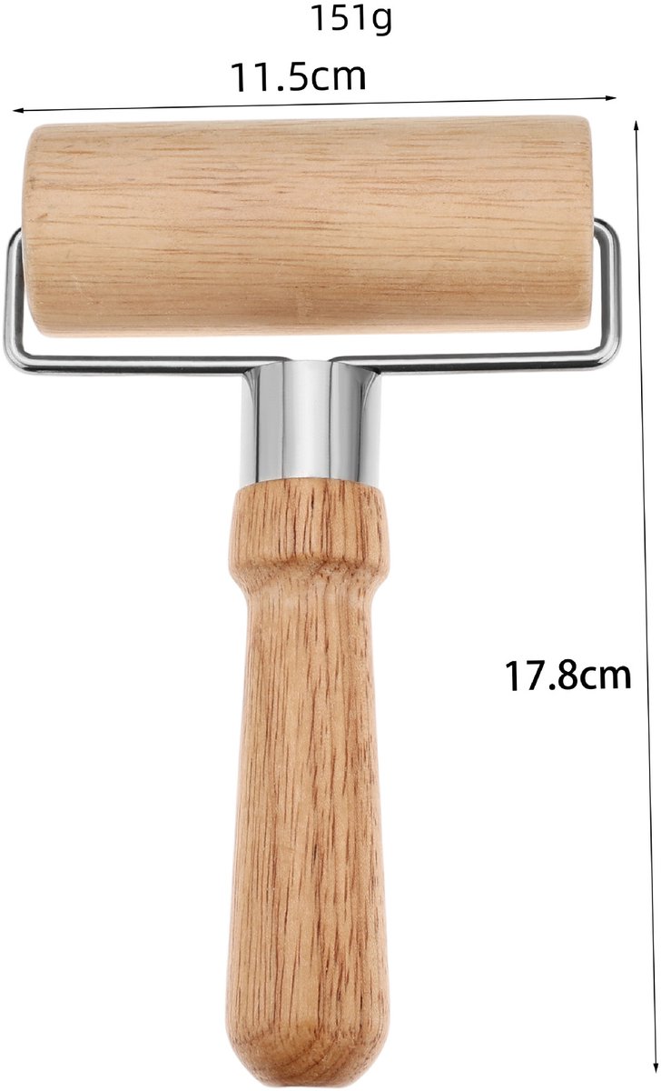 Dough Rolling Machine - Double-Sided Wooden Dough Rolling Machine - Three-Piece Set - Hand Baking Utensils - Smooth Non-Stick Coating - Suitable for Baking โ image 5