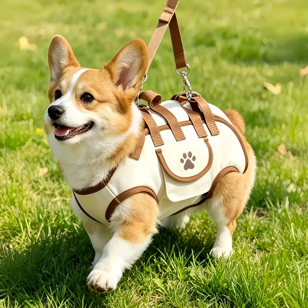 Oxford Fabric Pet Three-in-One Travel System: Horizontal Back Design Protects Spine, Four-Leg Separation, Three Uses in One: Kennel, Backpack, and Leash/Size S โ image 5