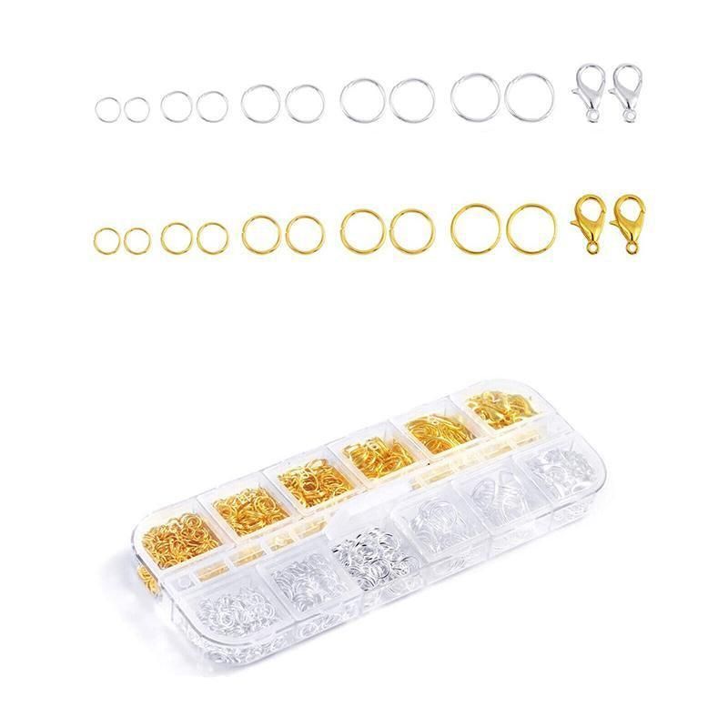 800x Jump Rings Split Lobster Clasps Hooks For DIY Jewelry Making Necklace — image 2