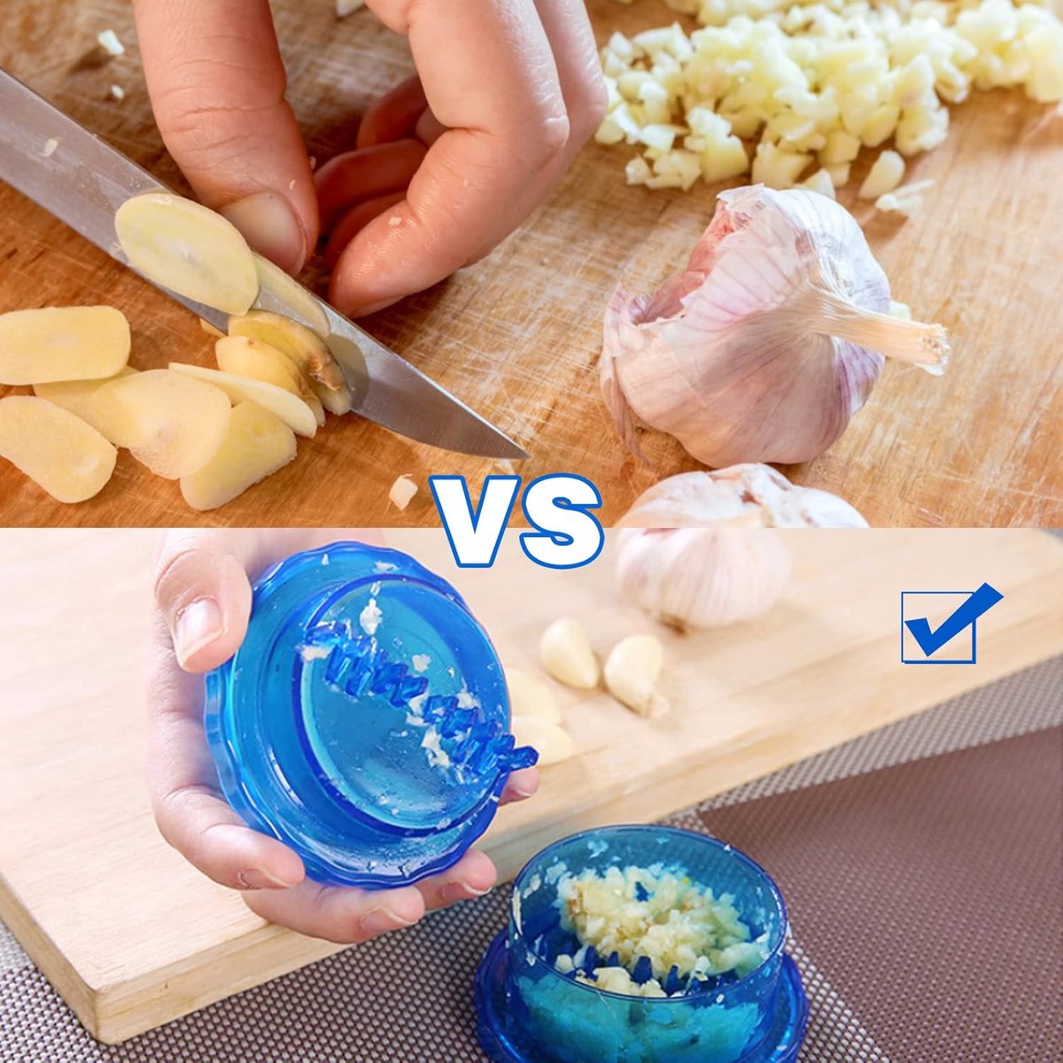 Garlic Twister - Garlic Press - Suitable for Garlic - Manual Garlic Press - Kitchen Gadget Press - Garlic Presses - Ginger Press - for chopping garlic, onions — image 3
