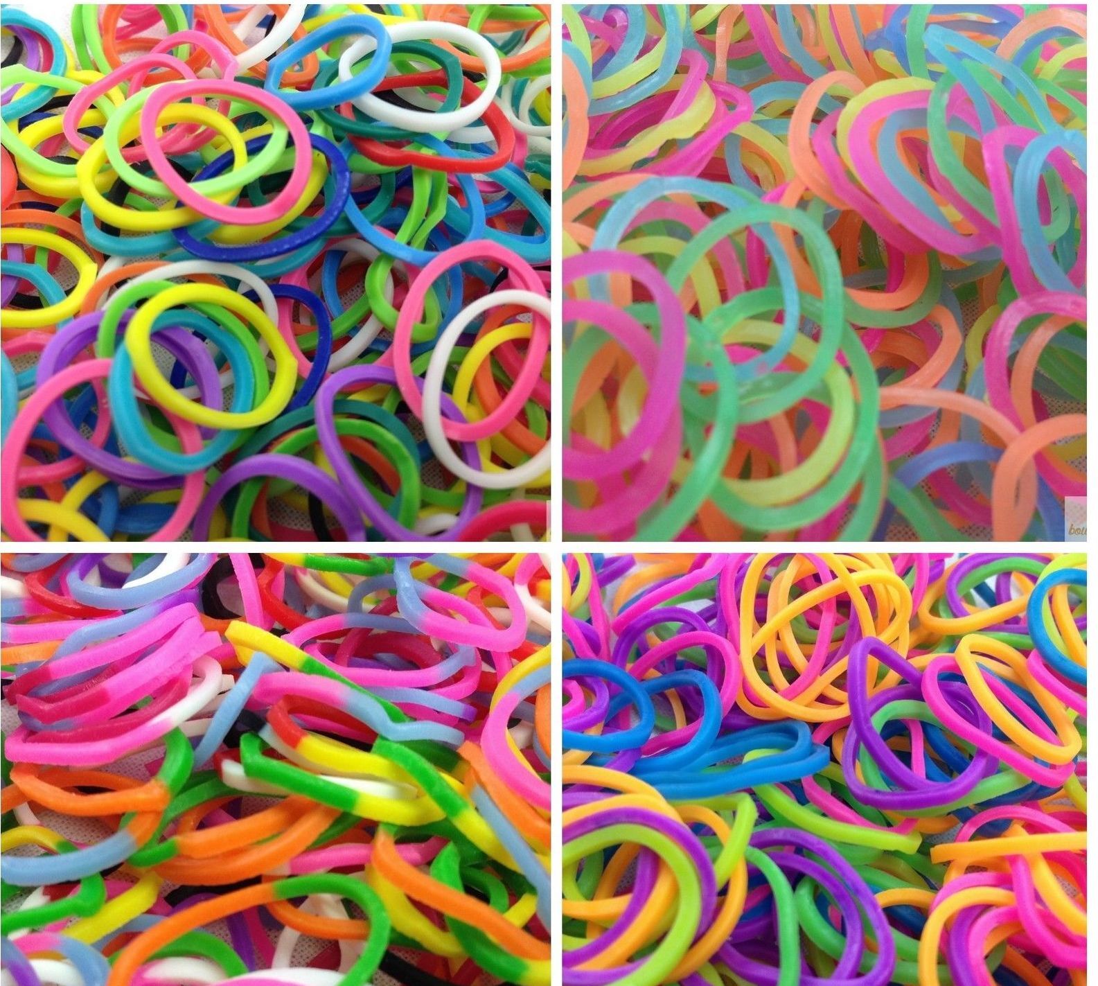4800 LOOM BANDS Rubber Refill Kit DIY Magical Bracelet 192 S Clips 16 Hooks BULK - Mystery Pack (Assorted Colours) — image 2