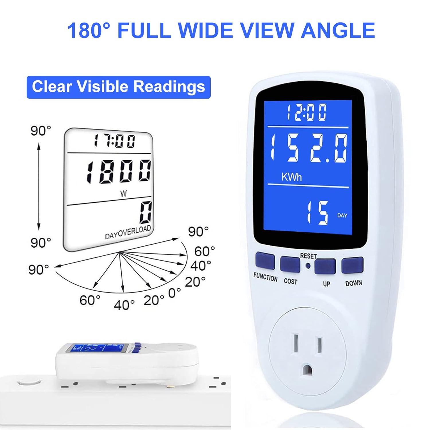 Upgraded Watt Power Meter Plug Home Electrical Usage Monitor Consumption+ Upgraded Watt Meter, Watt Usage Meter Plug Home Energy Monitor Consumption — image 2