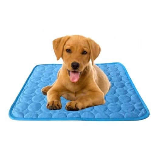 1 Cooling Mat for Dogs and Cats, Breathable Pet Cooling Pad in Blue, 62 × 50cm